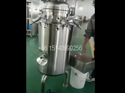 Dispositivo de elevación de cubierta automático personalizado 100L biorreactor fermentador con aislamiento