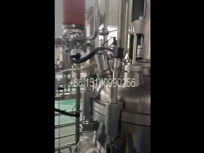 100L, válvulas completamente automáticas, control de grupo, alimentación y biorreactor SIP, fermentador